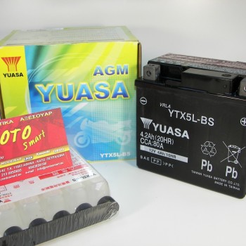 ΜΠΑΤΑΡΙΑ YTX5L-BS YUASA ΚΛΕΙΣΤΟΥ