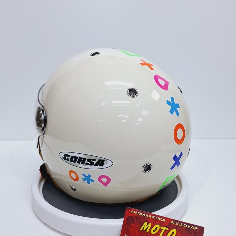 ΚΡΑΝΟΣ ΠΑΙΔΙΚΟ CORSA JET CX300 (04) WHITE SHAPES MEDIUM
