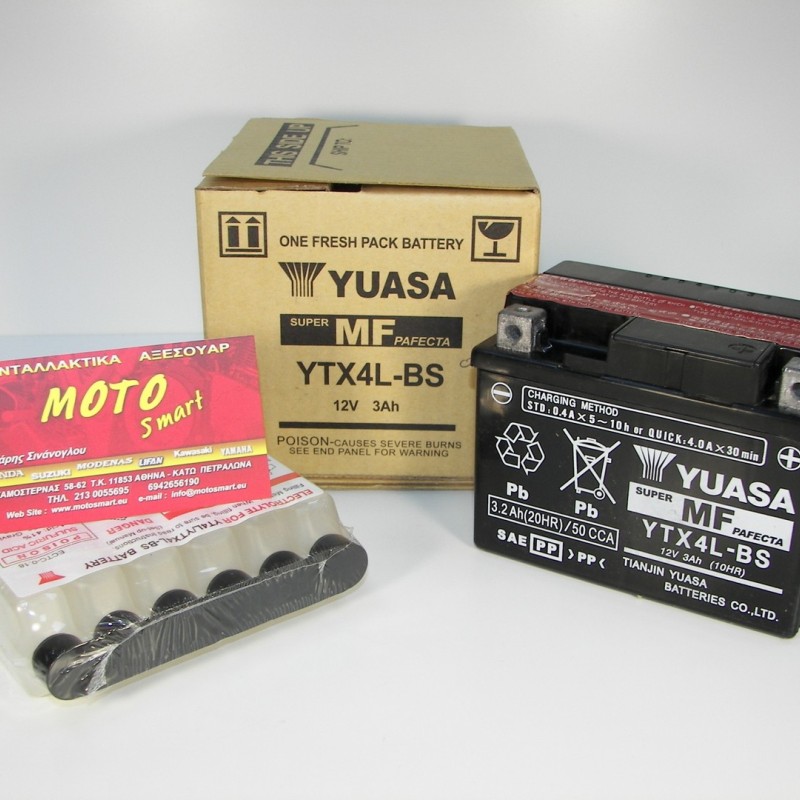 ΜΠΑΤΑΡΙΑ YTX4L-BS YUASA ΚΛΕΙΣΤΟΥ